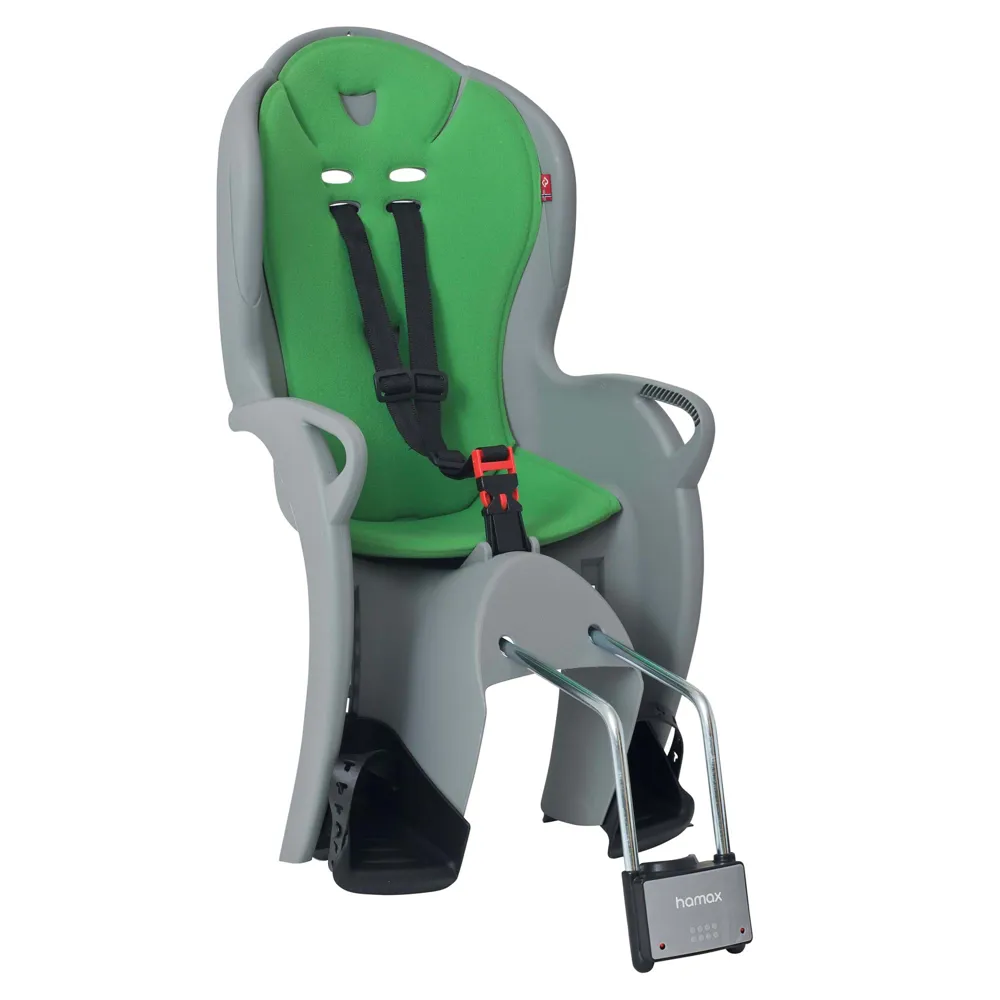 Image of Hamax Kiss Rear Mounted Child Seat Light Grey/Green